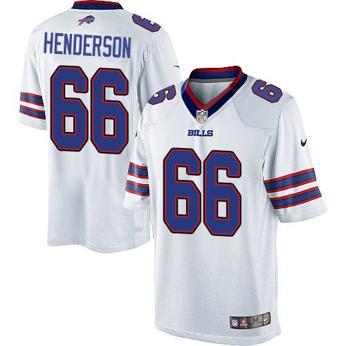 Youth Elite Seantrel Henderson Nike Jersey White Road - #66 NFL Buffalo Bills